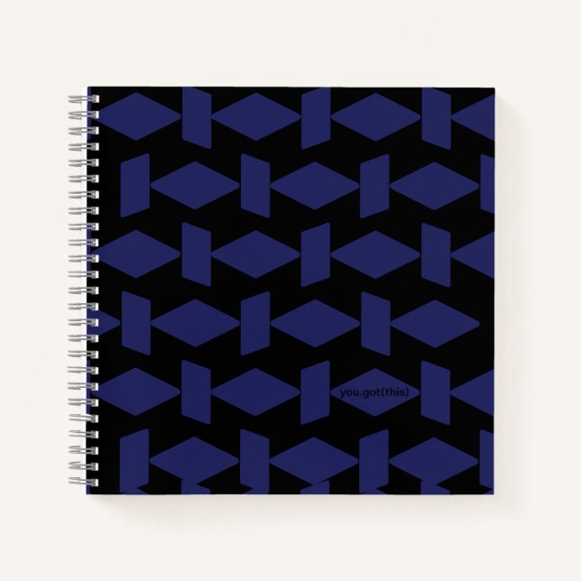Navy and Black You Got This for Tech Women Notebook (Front)