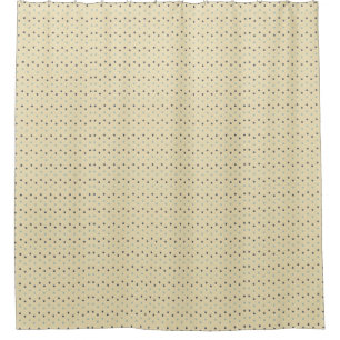 Navy and Blue Polka Dotted on Cream Shower Curtain