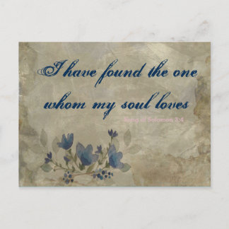 Navy and Blush Vintage Postcard