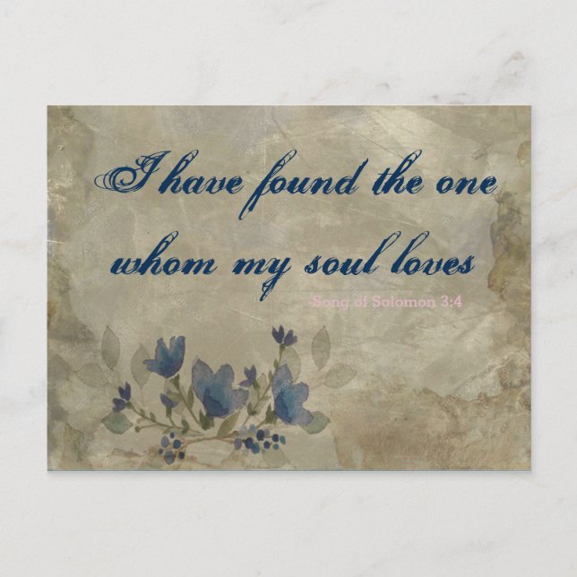 Navy and Blush Vintage Postcard (Front)