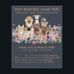Navy and Brown Dog Sitting Service Pet groomer Flyer<br><div class="desc">Navy and Brown Dog Sitting Service Pet groomer</div>