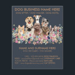 Navy and Brown Dog Sitting Service Pet groomer Flyer<br><div class="desc">Navy and Brown Dog Sitting Service Pet groomer</div>