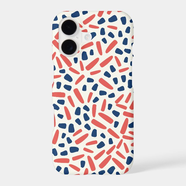 Navy and Coral Abstract pattern (Back)