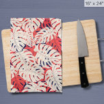Navy and Coral Monstera Leaf Kitchen Towel<br><div class="desc">Enhance your kitchen decor with our Navy and Coral Monstera Leaf Kitchen Towel. This high-quality and stylish kitchen accessory brings a touch of coastal elegance to your culinary space. The tranquil colours and vibrant monstera leaves make it perfect for beach-inspired kitchens, coastal homes, or anyone who appreciates the beauty of...</div>