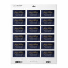 Navy and Faux Foil Holiday Return Address