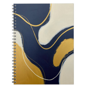 Navy and Gilded Flow Notebook