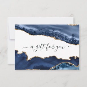 Navy and Gold Agate Gift Certificate