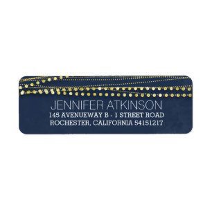 Navy and Gold Modern Wedding