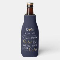 Navy and Gold Modern Wedding Monogram
