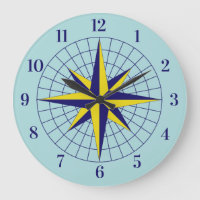 Navy and Gold Nautical Chart Compass Rose Boat