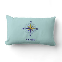 Navy and Gold Nautical Compass Rose with Name