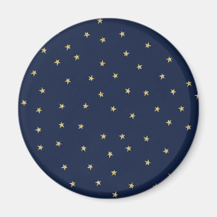Navy And Gold Stars Magnet