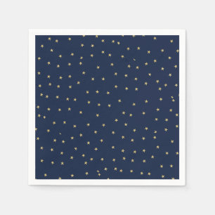 Navy And Gold Stars Napkin