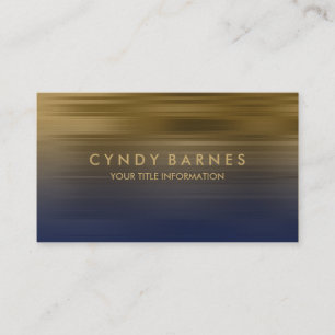 Navy and Gold Stripe Business Card