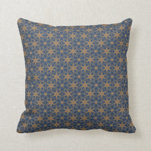 Navy and Gold Throw Pillow