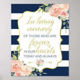 Navy and Gold Wedding Sign   Bridal Shower Sign