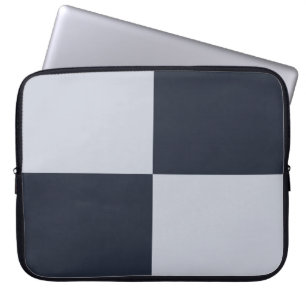 Navy and Grey Rectangles Laptop Sleeve
