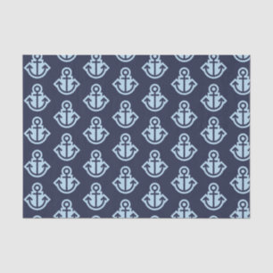 Navy and Light Blue Anchors Tissue Paper