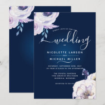Navy and Lilac Rose Wedding