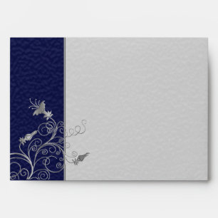Navy and Pewter Envelope for 5"x7" Sizes