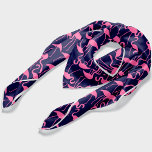 Navy and Pink Cute Flamingos Pattern Scarf<br><div class="desc">Fun Navy Blue and Pink Flamingos Pattern.</div>