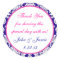 Navy and Pink Damask Round Wedding Sticker Label