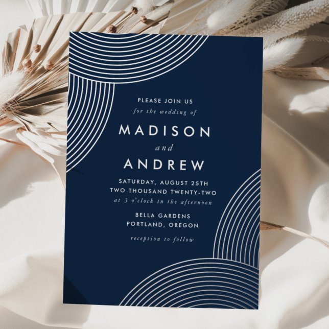 Navy and Silver Geometric Swirls Wedding (Creator Uploaded)