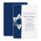 Navy and Silver Star of David Bar Mitzvah Invites