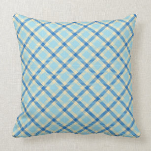 navy plaid throw pillows