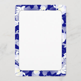 Navy and White Floral Border Fan Program Paper Programme