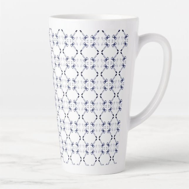 Navy and White Gavels lawyer advocate Latte Mugs (Right)