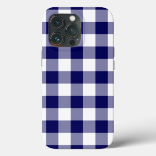 Navy and White Gingham Plaid iPhone 8/7 Plus Case