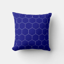 Navy and white hexagon pattern