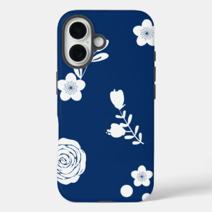 navy and white iphone case