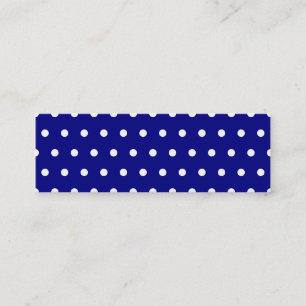 Navy and White Polka Dots Mini Business Card