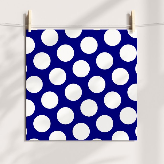 Navy and White Polka Dots Poster (Navy and White Polka Dots Poster)