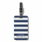 Navy and White Stripe Personalised Luggage Tag
