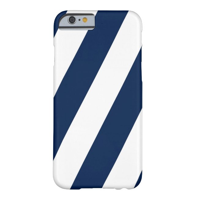 Navy and White Stripes Case-Mate iPhone Case (Back)