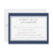 Navy and White Wedding RSVP Card w/ Meal Choice