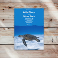 Navy Aquatic Turtle Underwater Beach Bridal Shower