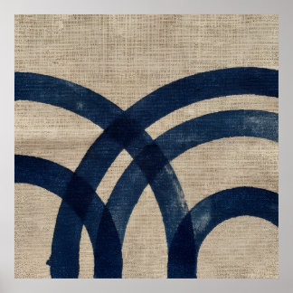 Navy Arch Geometric Poster