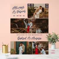 Navy Arrow Photo Collage Always Forever Welcome