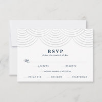 Navy Art Deco String Lights Wedding