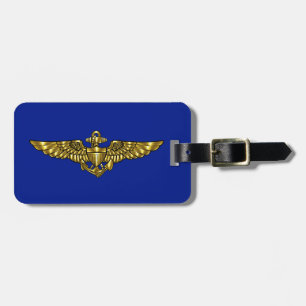 Navy Aviator Wings Luggage Tag
