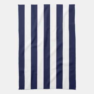 Navy Awning Stripe Tea Towel