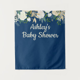 Navy Baby Shower Photo Booth Backdrop Photo Prop Tapestry