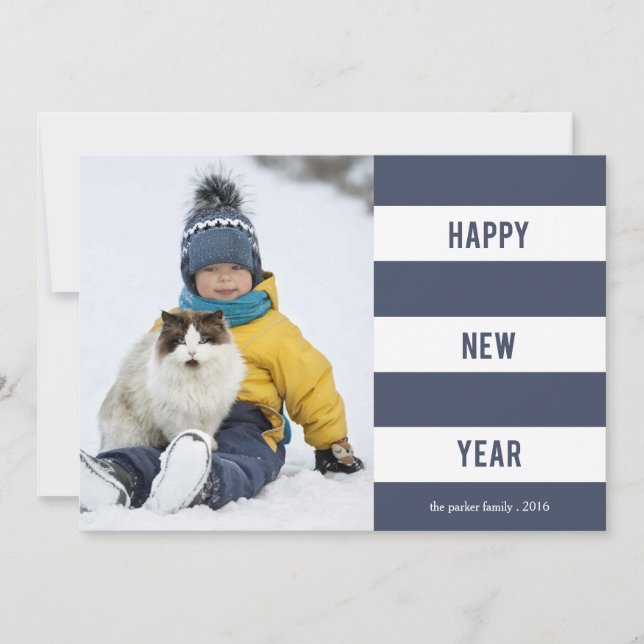 Navy Band Happy New Year photo card (Front)