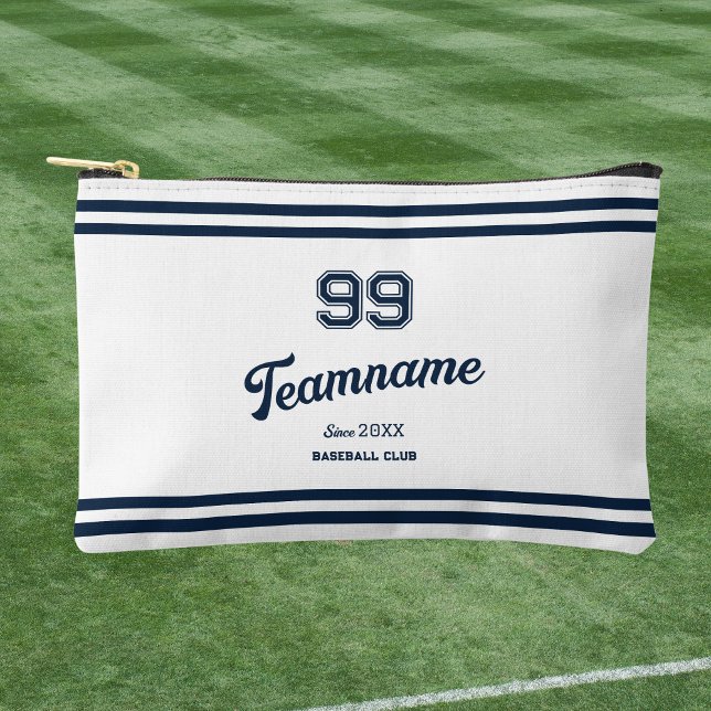 Navy Baseball Club Custom Player Number & TeamName Accessory Pouch (Creator Uploaded)