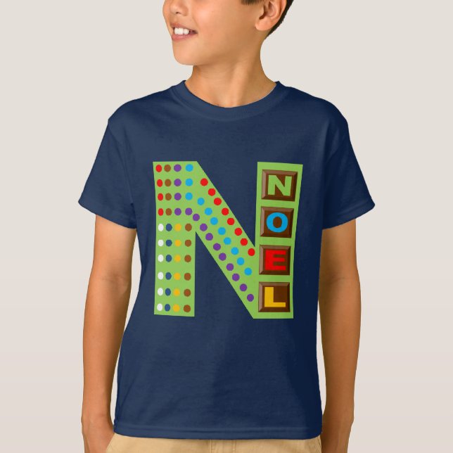 Navy Basic T-shirt NOEL CHOCO  CANDY Design (Front)
