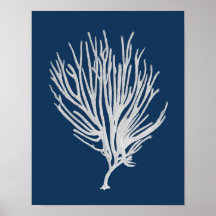 Navy Beach Decor Sea Coral Framed wall art #12